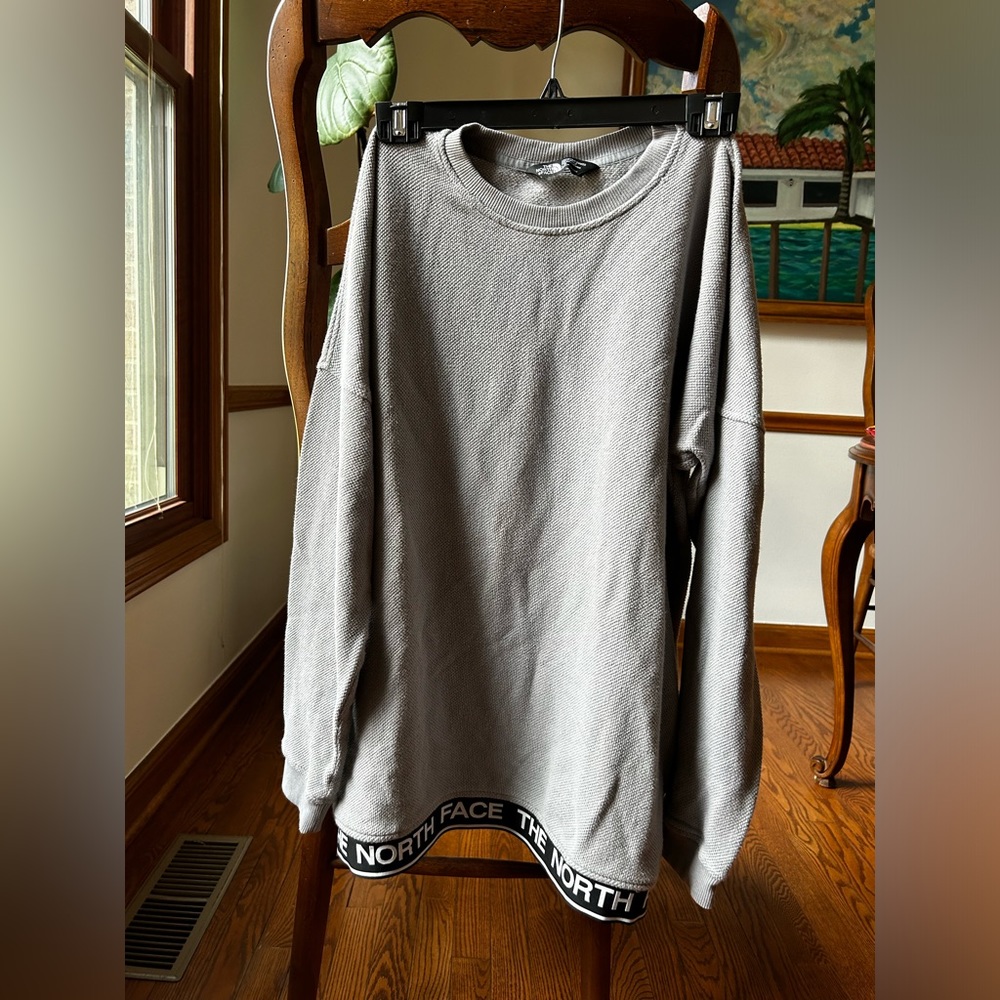 The North Face gray sweatshirt